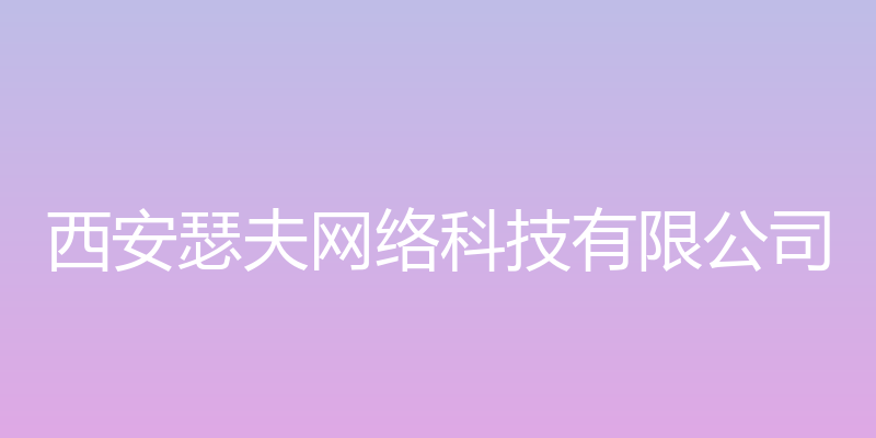 西安瑟夫网络科技有限公司